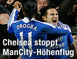 Frank Lampard und Didier Drogba jubelnd