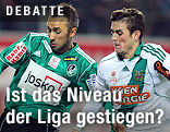 Stefan Lexa (Ried) und Christopher Drazan (Rapid)