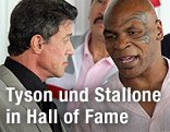 Sylvester Stallone und Mike Tyson bei der Aufnahme in die Boxing Hall of Fame in Canastota