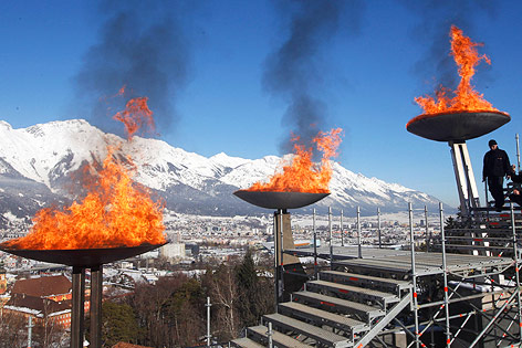 Olympisches Feuer in Innsbruck