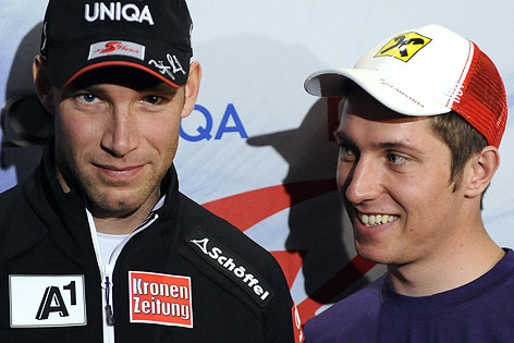 © APA/Hans Klaus Techt Benjamin Raich und Marcel Hirscher