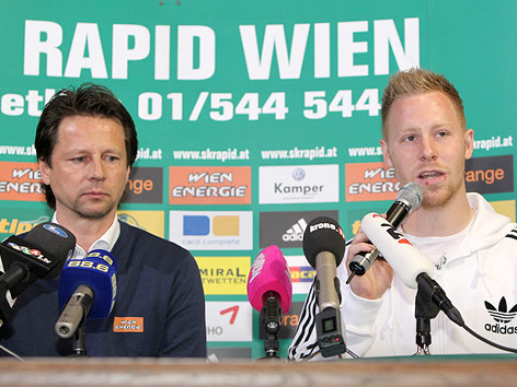 Peter Schöttel und Lukas Königshofer