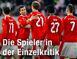 Martin Harnik, Markus Suttner, Marc Janko, David Alaba und Marko Arnautovic