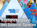 Olympia-Countdown-Uhr in Sotschi
