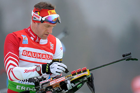 © GEPA/Hans Osterauer Biathlet Christoph Sumann mit Gewehr
