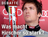 Marcel Hirscher am Siegerpodest