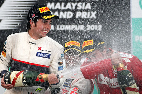 © GEPA/XPB Jubel von Sergio Perez