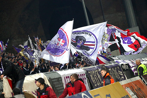 © GEPA/Christopher Kelemen Mitgereiste Austria-Fans in Mattersburg