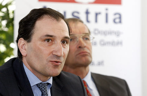 © GEPA/Mario Kneisl Gernot Schaar (NADA Rechtskommission) und NADA-Geschäftsführer Andreas Schwab