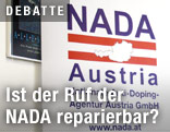NADA-Logo auf einer Tafel