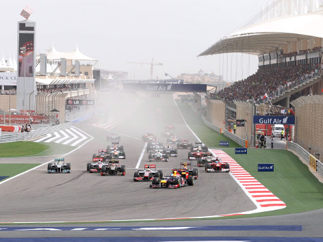 © AP/Luca Bruno Start des Grand Prix in Bahrain