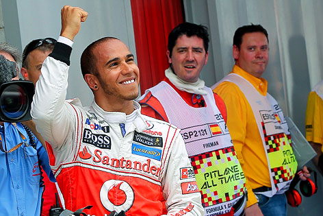 © APA/EPA/Valdrin Xhemaj Lewis Hamilton (Mercedes) jubelnd