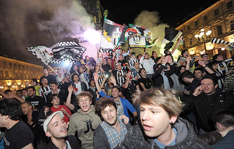 Feiernde Juventus-Fans
