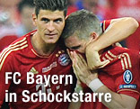Die enttäuschten Bayern-Spieler Mario Gomez und Bastian Schweinsteiger