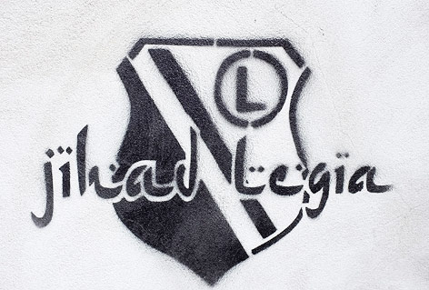 © Reuters/Peter Andrews Grafitti mit der Aufschrift "Jihad Legia"