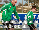 Rapid-Spieler beim Training