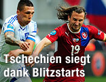 Jose Holebas (GRE) und Petr Jiracek (CZE)