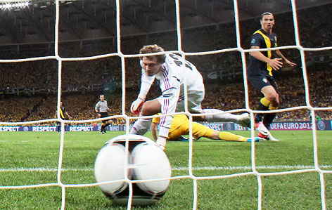 © AP/Ivan Sekretarev Tor von Zlatan Ibrahimovic (SWE)