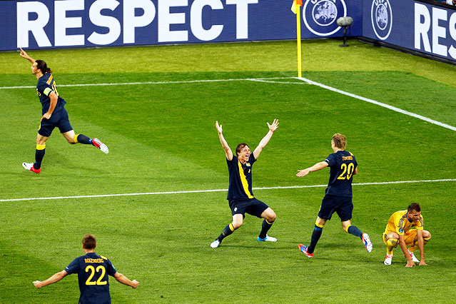 © AP/Martin Meissner Jubel der schwedischen Mannschaft
