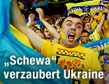 Jubel ukrainischer Fans im Olympiastadion von Kiew