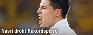Frankreichs Samir Nasri schreiend