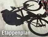 Schatten eines Radfahrers