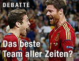 Jordi Alba und Xabi Alonso