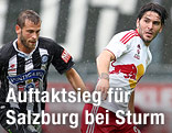 Juergen Saeumel (Sturm) und Jonathan Soriano (RBS)
