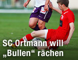 Ein Spieler des SC Ortmann in einem Testspiel gegen Austria Wien
