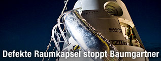 Felix Baumgartners Raumkapsel beim Stratos-Projekt