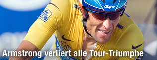 Lance Armstrong im Gelben Trikot der Tour de France