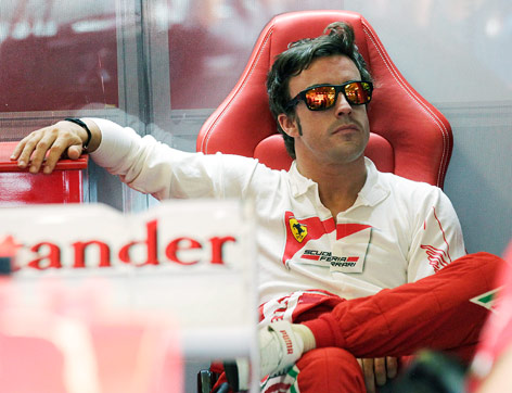 © Leonhard Foeger Fernando Alonso (Ferrari) mit Sonnenbrille