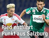 Kevin Kampl (RBS) und Mario Reiter (Ried)