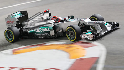 © dapd/AP/Wong Maye-E Michael Schumacher beim GP von Singapur