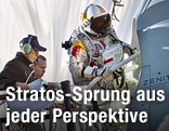 Baumgartner vor der Red Bull Stratos-Kapsel