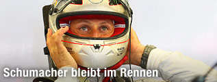 Michael Schumacher in der Box