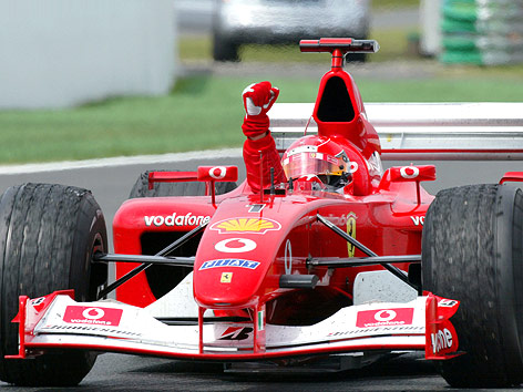 © Reuters/Robert Pratta Michael Schumacher im Ferrari-Rennauto
