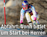 Lindsey Vonn während einer Abfahrt