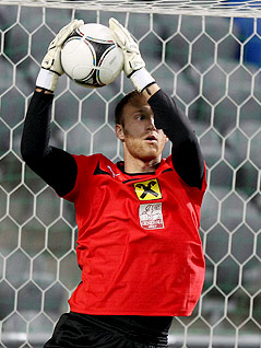 ÖFB-Teamspieler Robert Almer beim Abschlusstraining in Astana