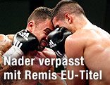 Roberto Santos (Spanien) boxt gegen Marcos Nader (Österreich)