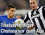 Chelsea's Eden Hazard gegen Juventus Giorgio Chiellini