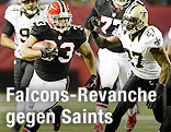 Atlanta Falcons Running Back Michael l&ouml;st sich vom  New Orleans Saints Free Safety Malcolm Jenkins