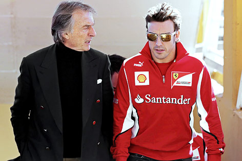 © APA/EPA/Manuel Bruque Ferrari-Boss Luca Cordero di Montezemolo spricht mit Fernando Alonso