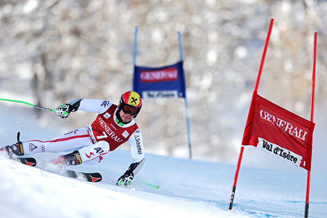 Marcel Hirscher während des Riesentorlaufs der Herren