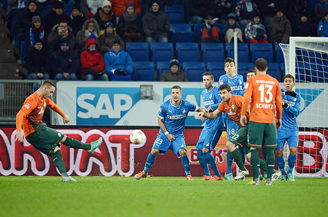 © GEPA/Witters/Matthias Hangst Marko Arnautovic (Bremen) trifft gegen Hoffenheim