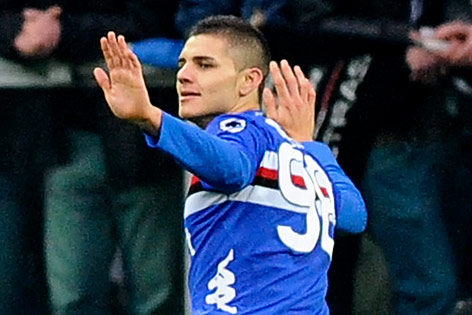 © Reuters/Giorgio Perottino Jubel von Mauro Emanuel Icardi (Sampdoria)