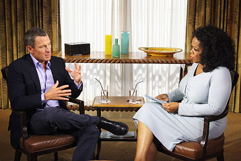 © AP/Courtesy of Harpo Studios, Inc., George Burns Lance Armstrong bei Oprah Winfrey