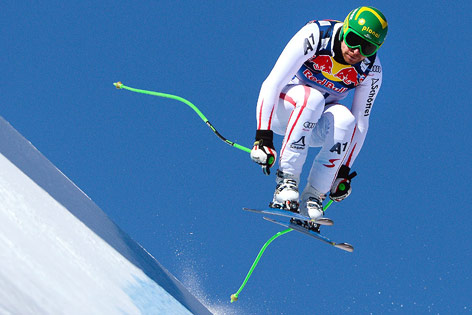 © APA/Robert Jäger Klaus Kröll im zweiten Abfahrtstraining in Kitzbühel