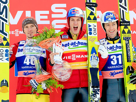 Robert Kranjec, Gregor Schlierenzauer und Jan Matura