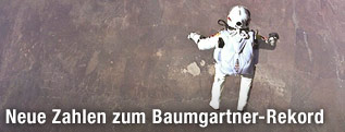 Felix Baumgartner springt aus der Kapsel